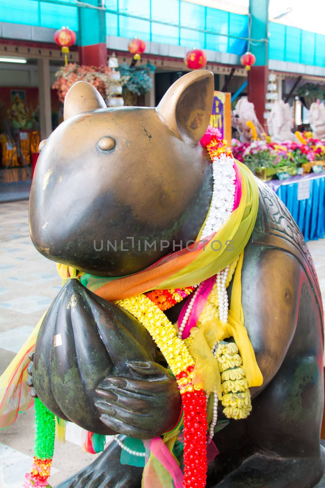 Rat is vehicle of Ganesha and tells blessing of people to Ganesha.