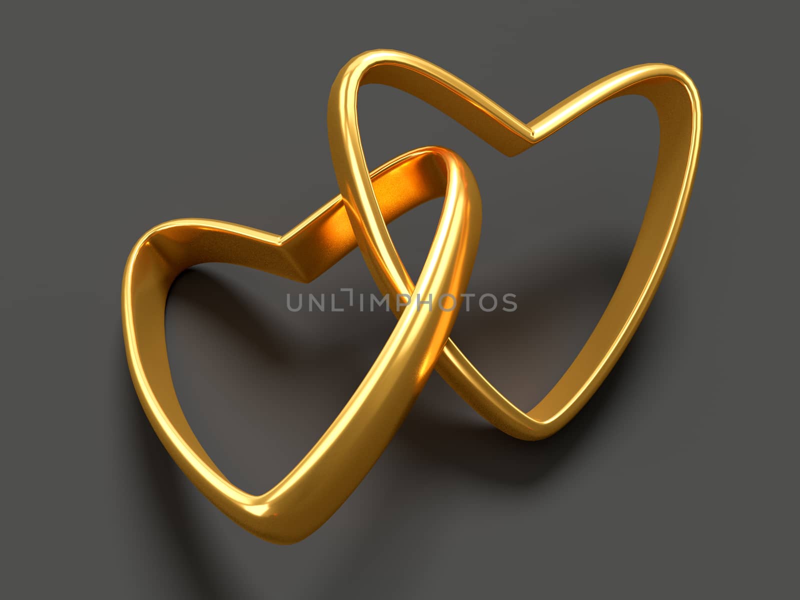 Two gold hearts rings by alexkalina