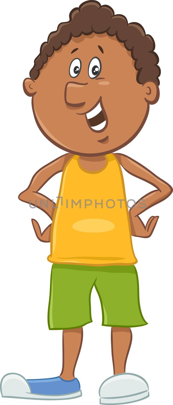 african american boy cartoon by izakowski