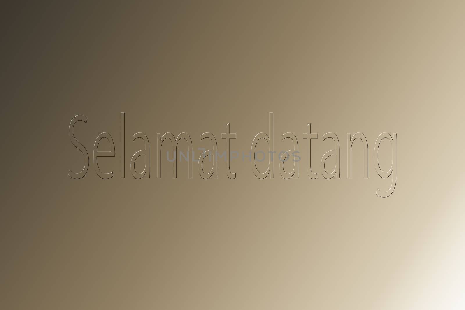 Welcome text in Indonesian language