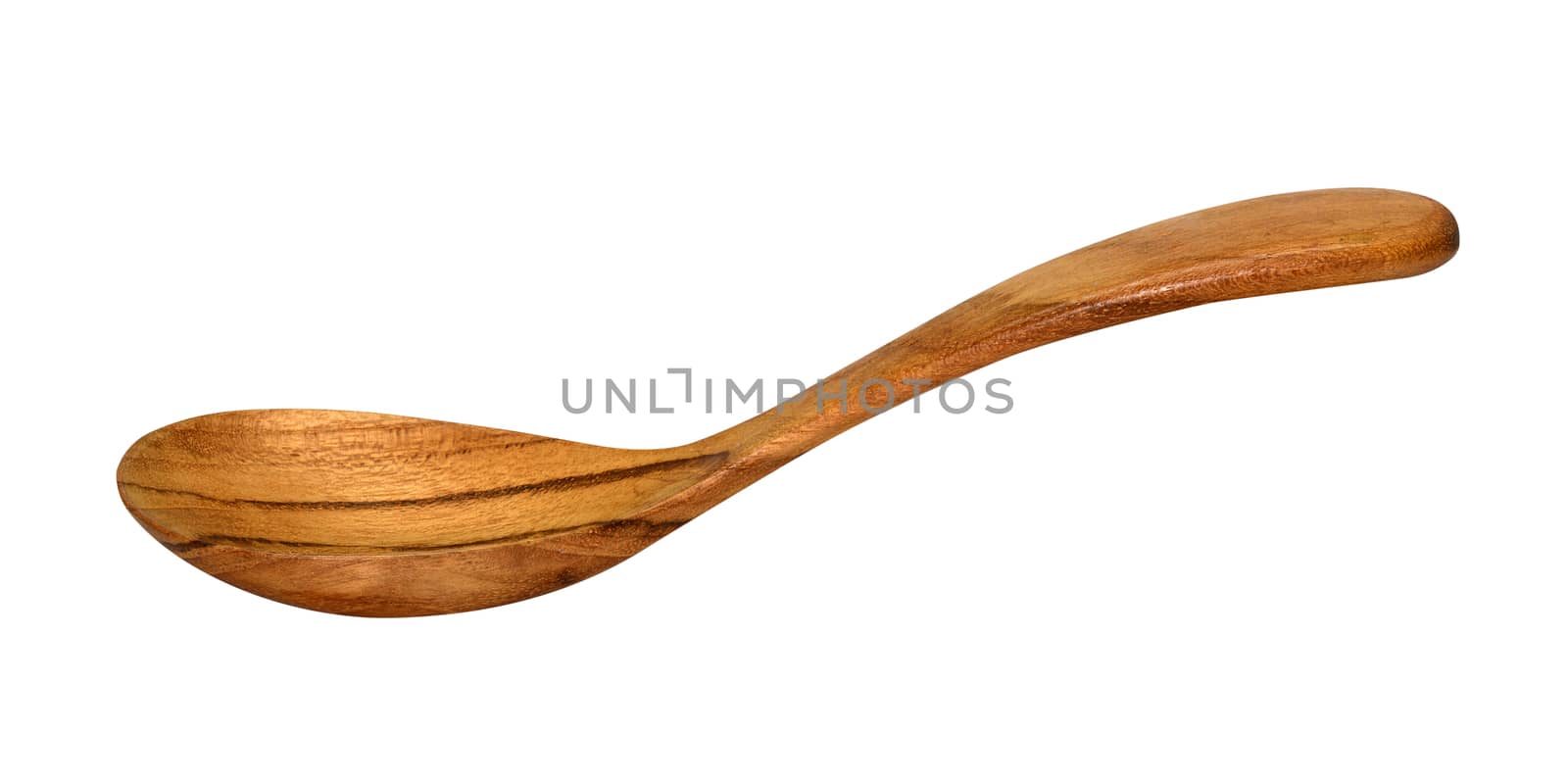 wooden spoon isolated on white background with clipping path