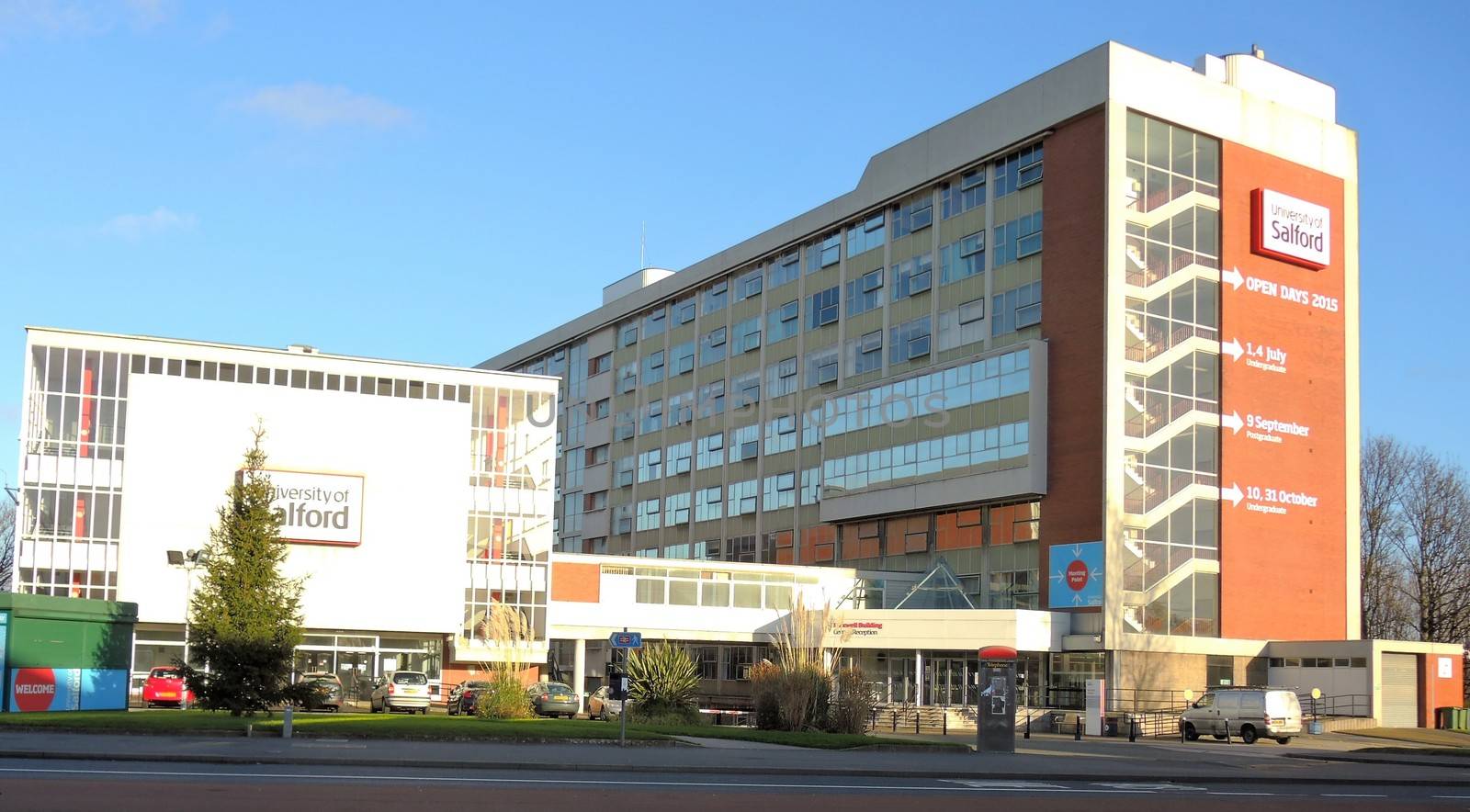 An image of Salford University, Greater Manchester, England.