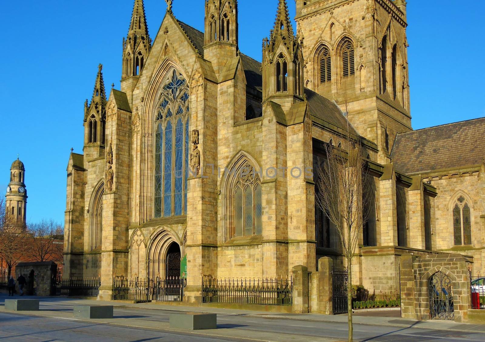 An image of the Cathedral Church of St John the Evangelist in Salford, Greater Manchester.