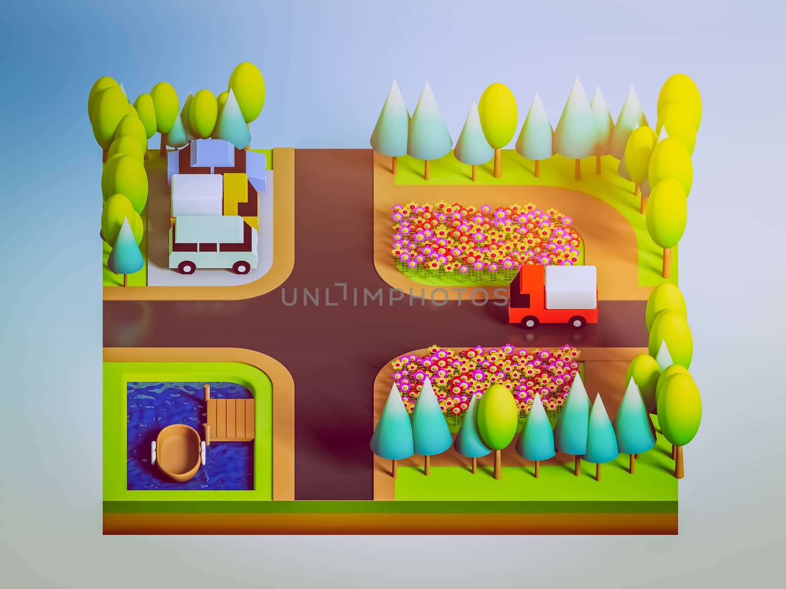 green earth concept in isometric view by teerawit