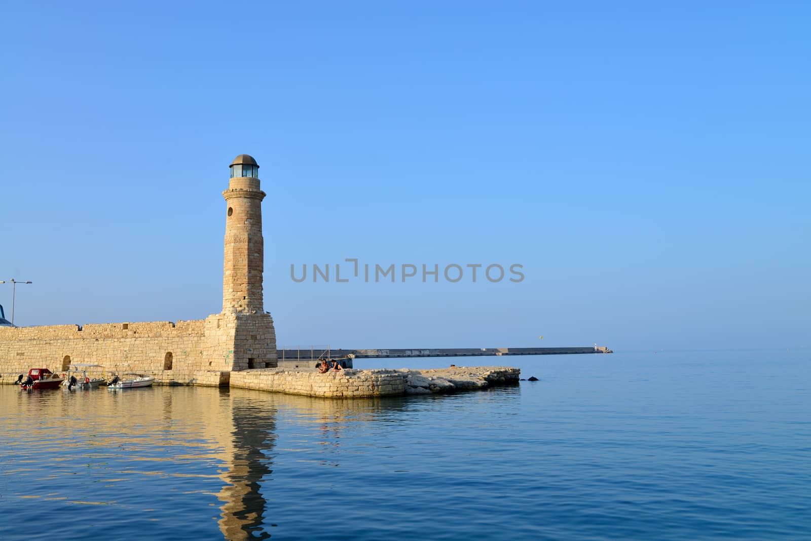 Rethymno lighthouse landmark by tony4urban