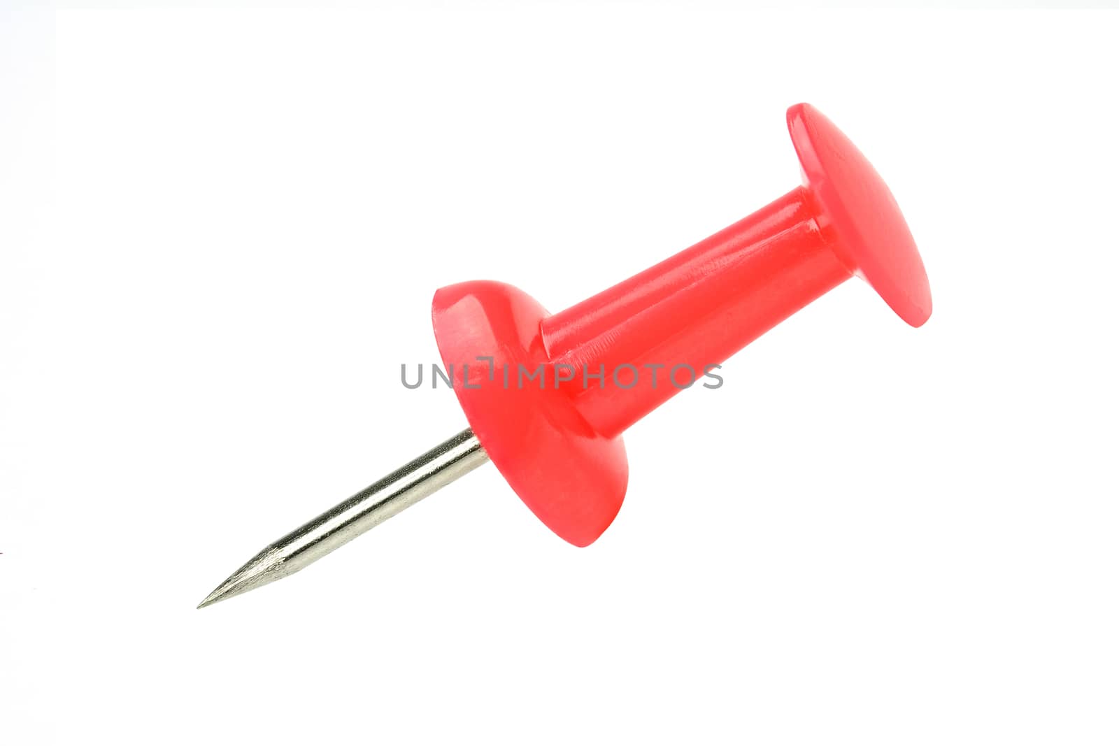 red pushpin isolated on white background by ipuwadol