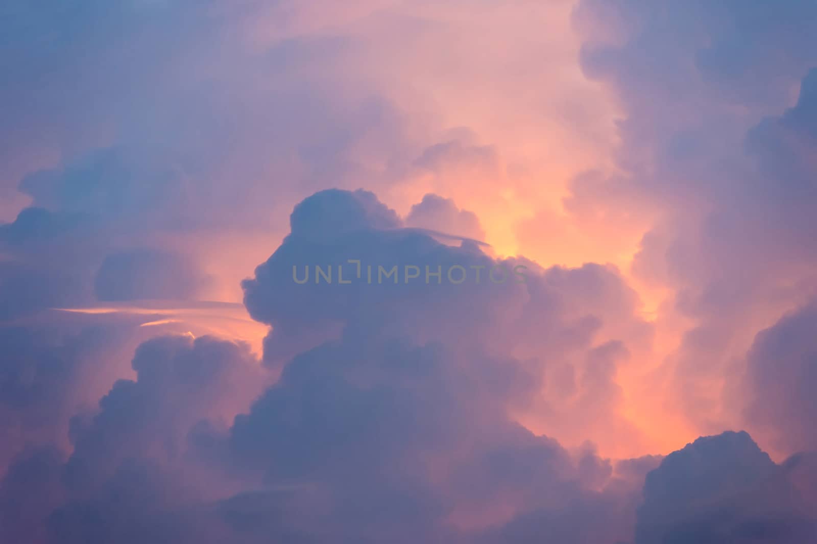 Colourful cloud in sunset time