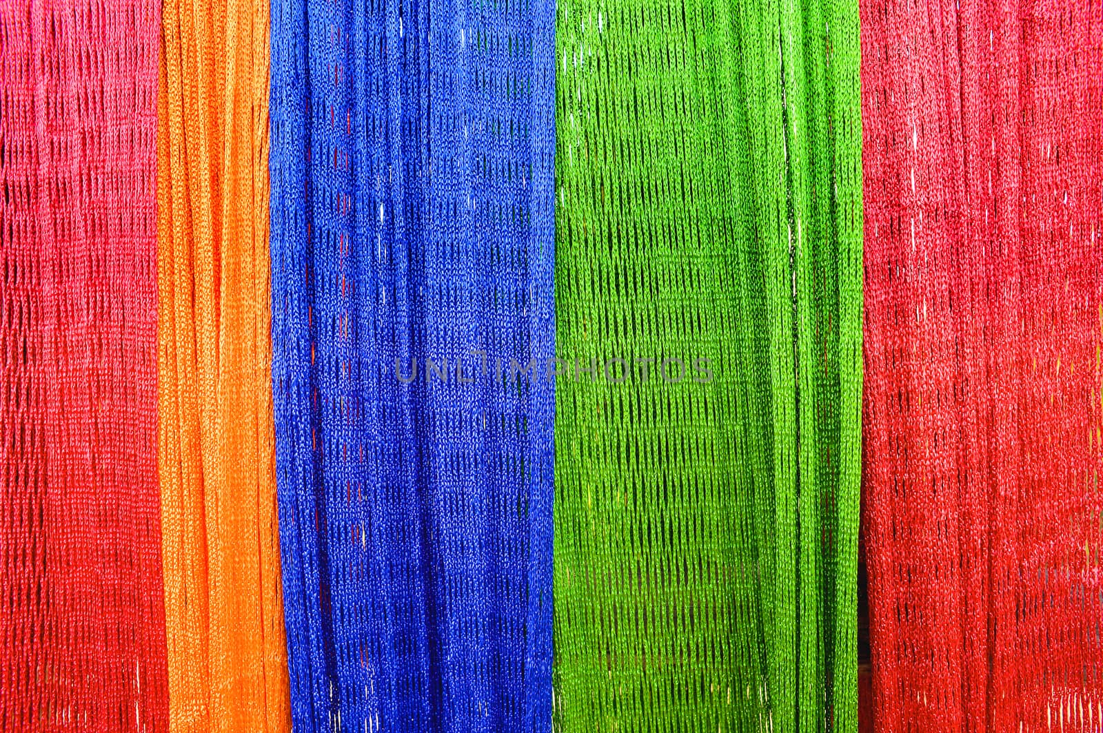 Colourful Hammock interlace from nylon rope