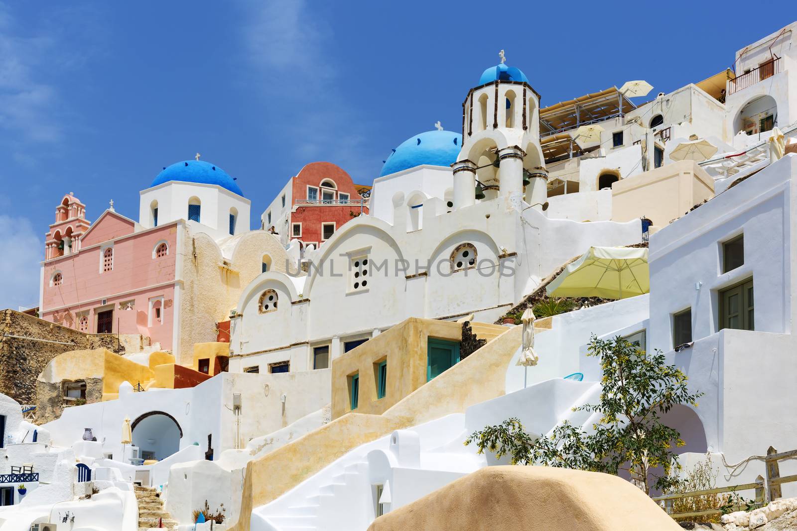 view of caldera with domes, Santorini