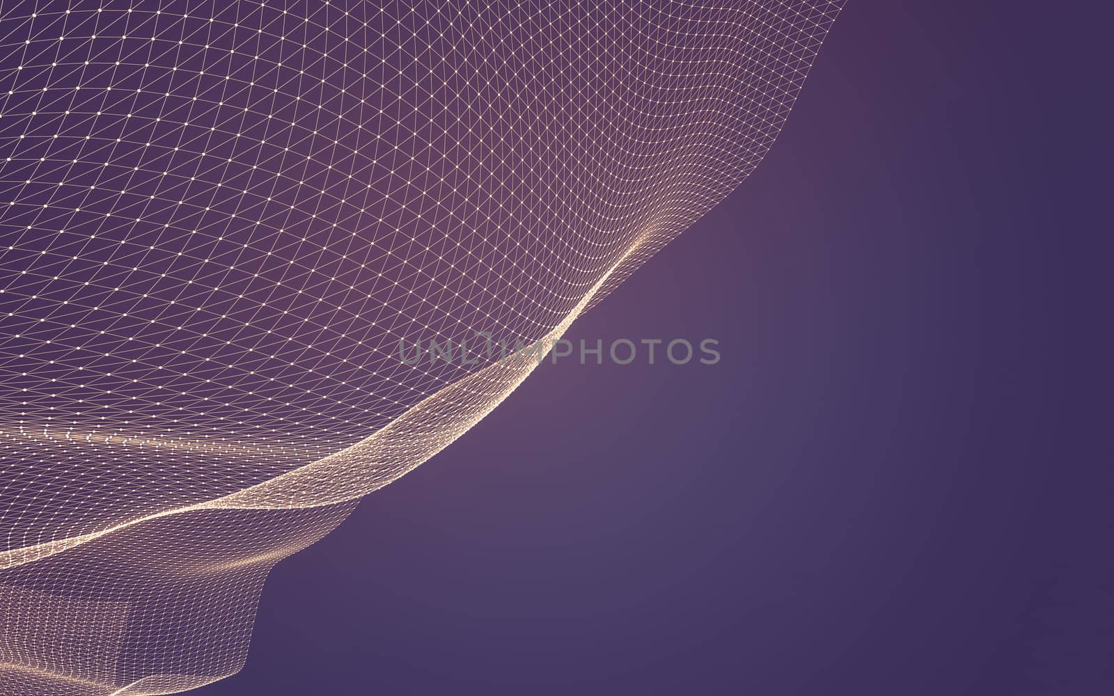 Abstract polygonal space low poly dark background with connecting dots and lines. Connection structure. 3d rendering