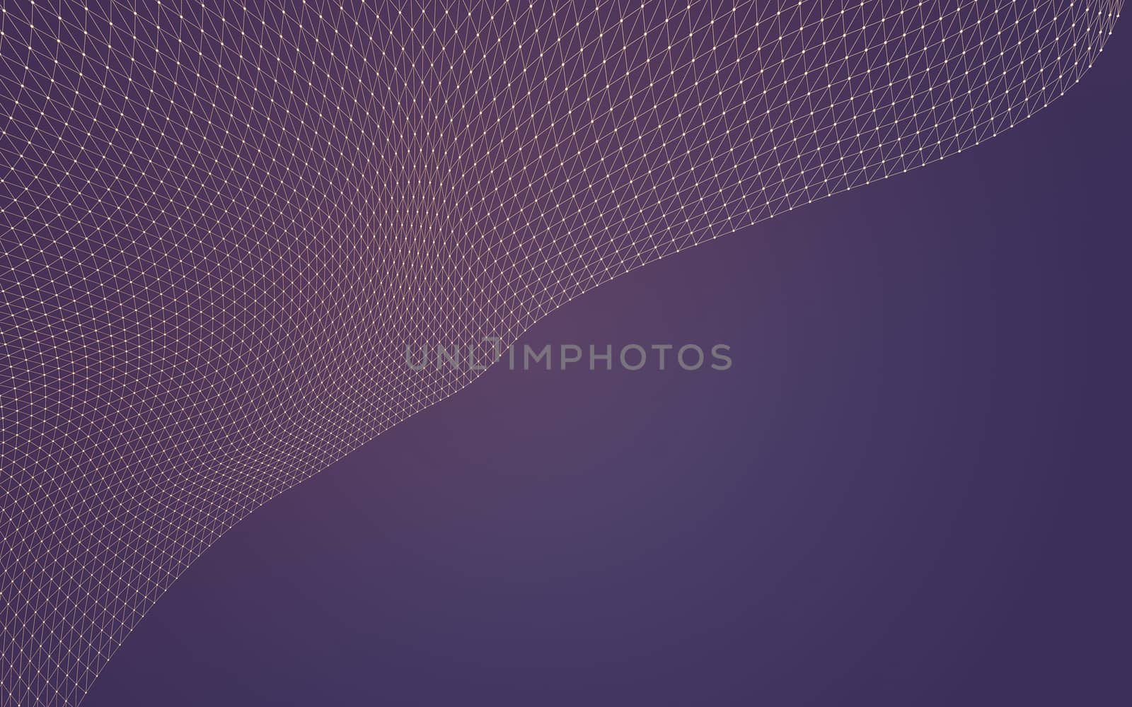 Abstract polygonal space low poly dark background with connecting dots and lines. Connection structure. 3d rendering