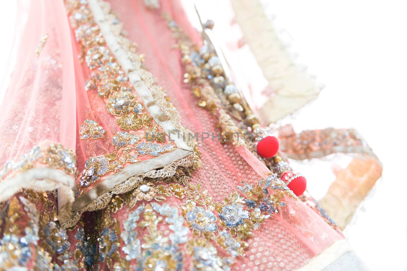 colourful traditional indian bride dress by hkt83000