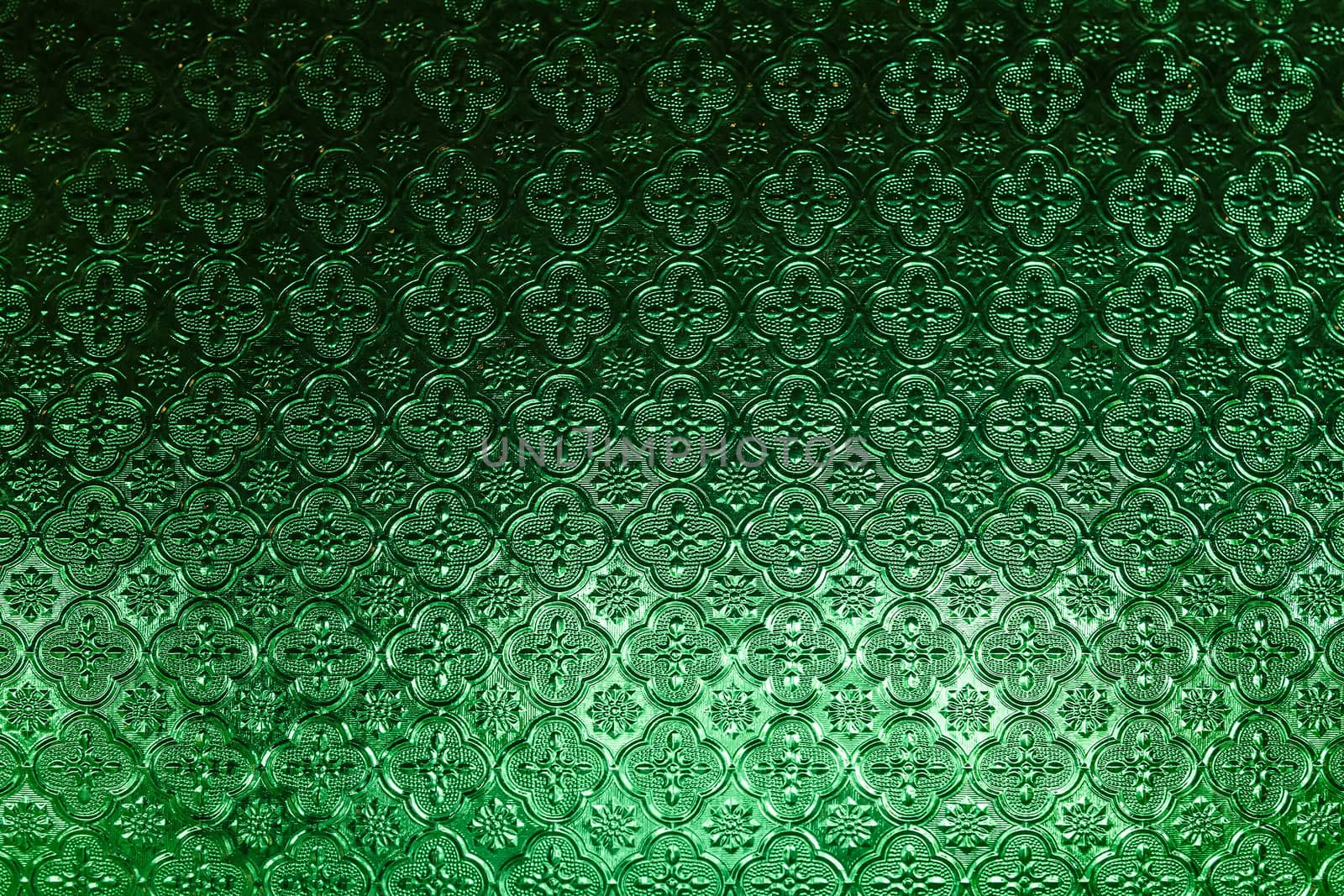 Old style green glass pattern