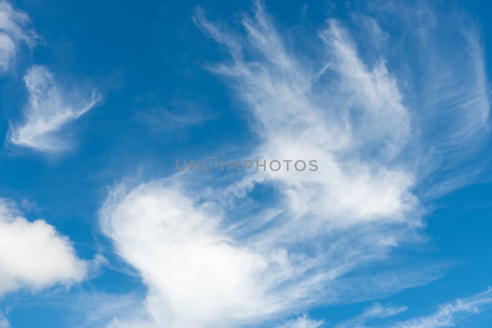 beautiful blue sky with white cloud