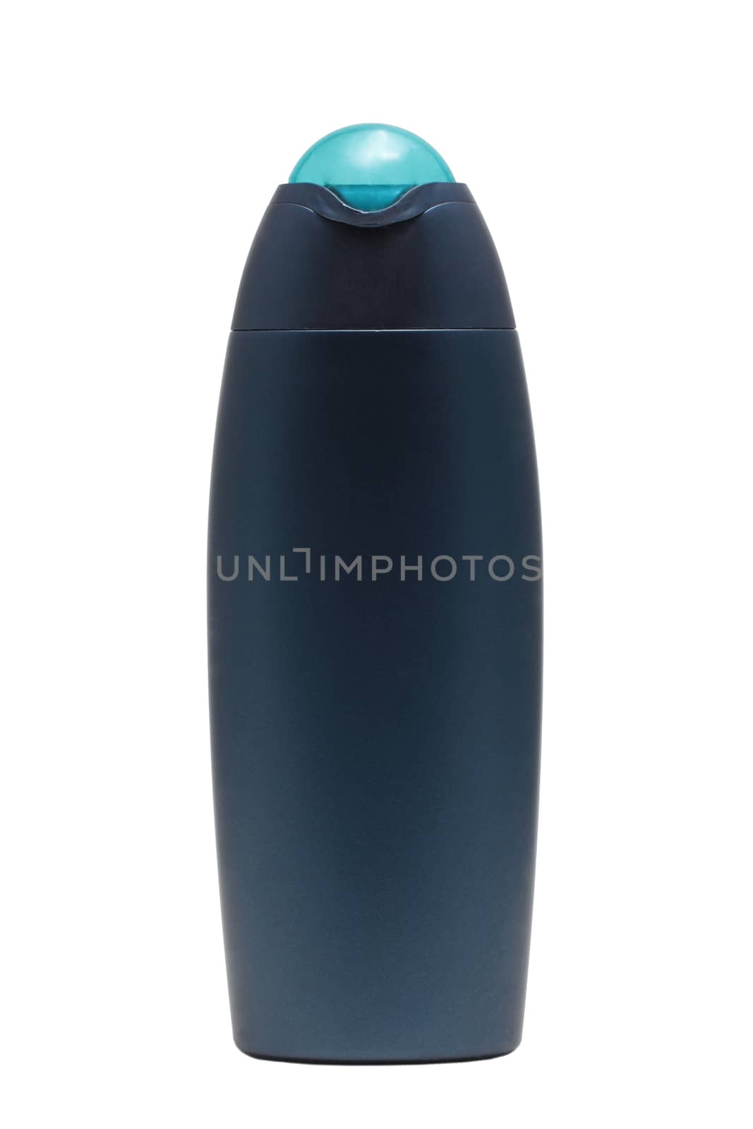 Blue tube bottle of shampoo, conditioner, hair rinse, gel, mouthwash on a white background isolated. by psareva_olga