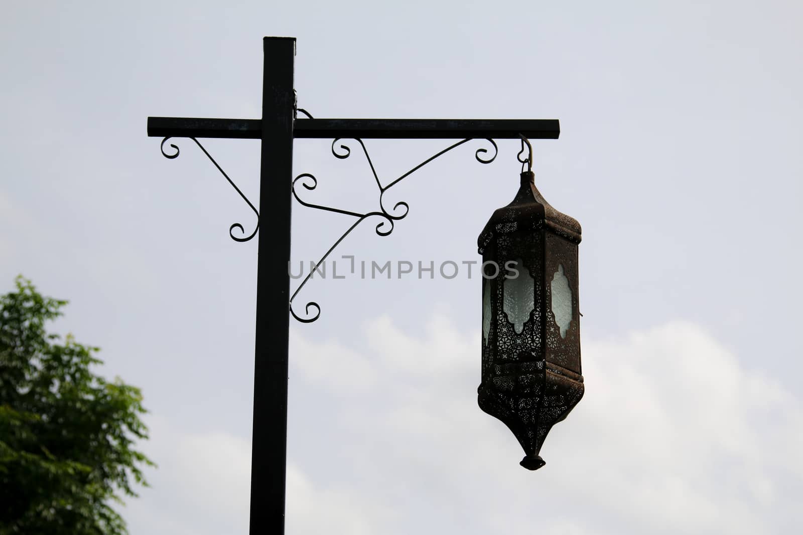 Street lamppost  light at night background by N_u_T