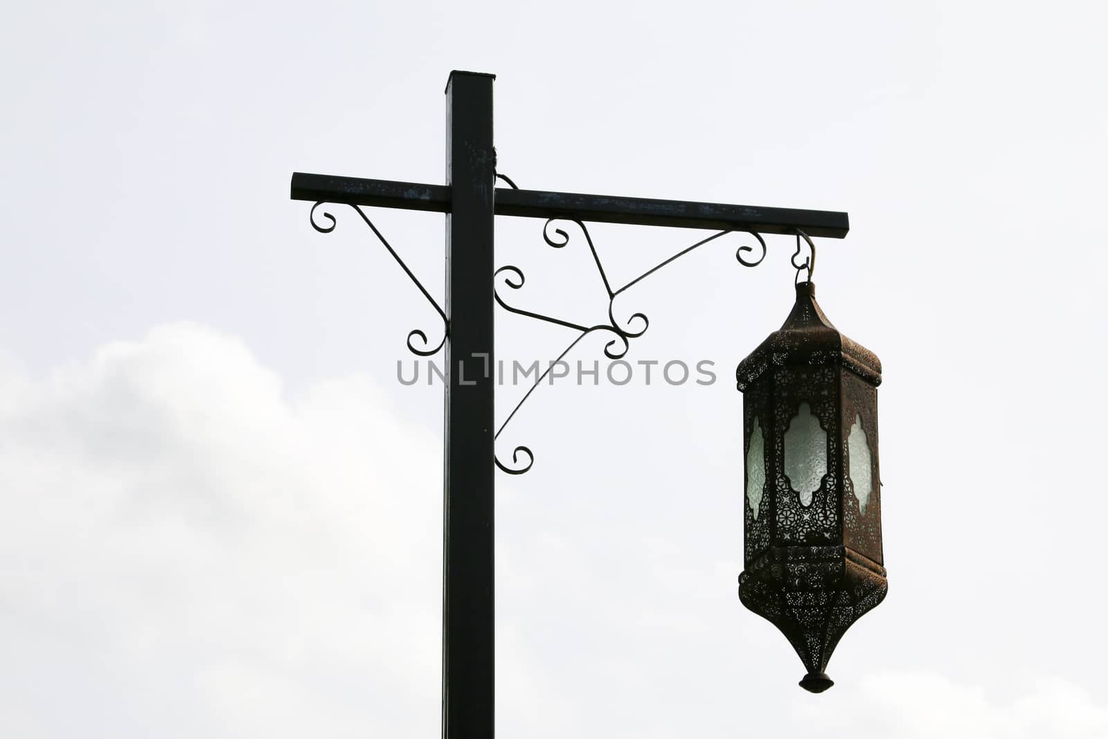 Street lamppost  light at night background by N_u_T