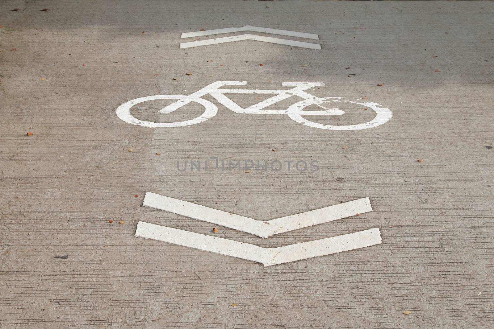 Bicycle Sign on the road