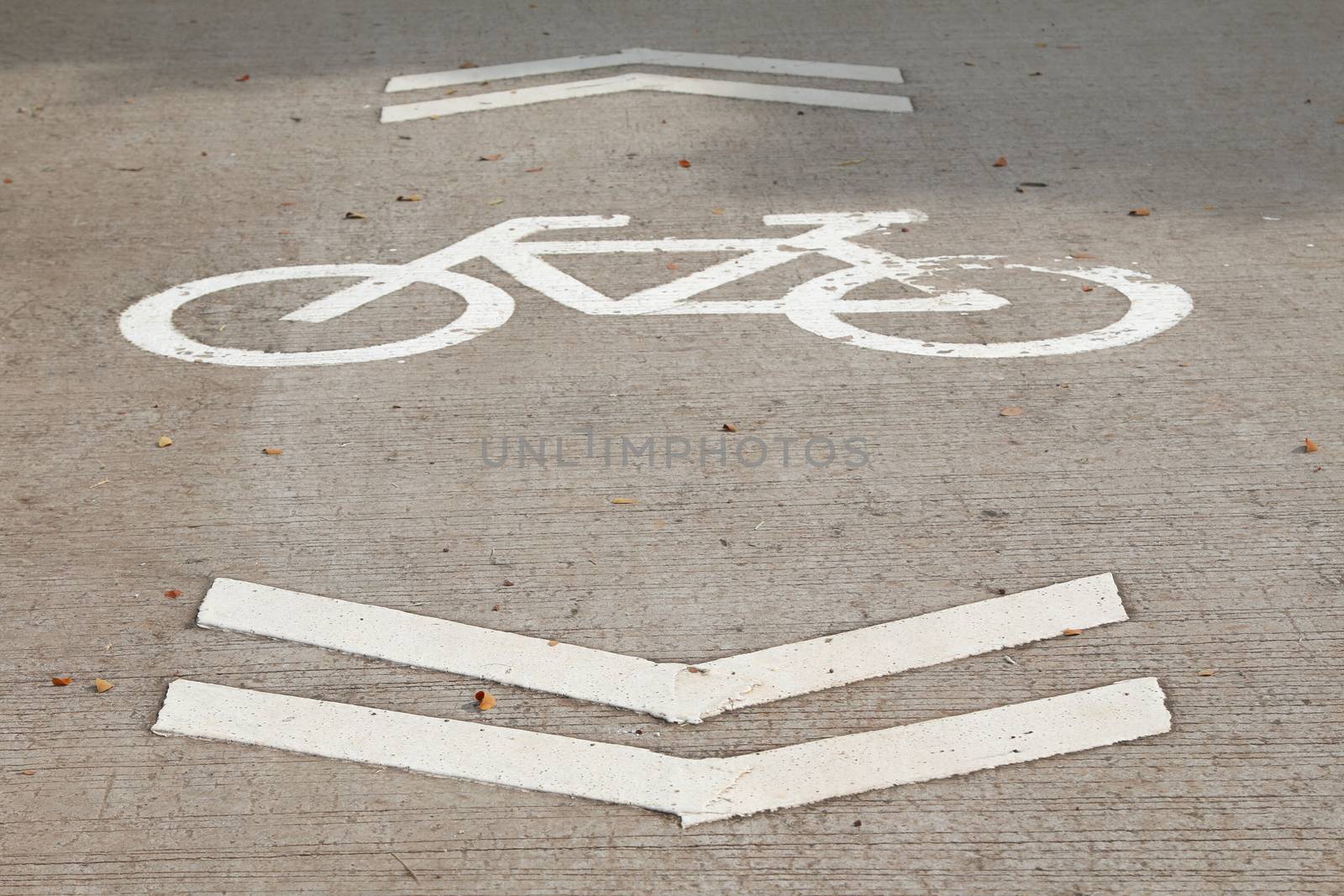 Bicycle Sign on the road