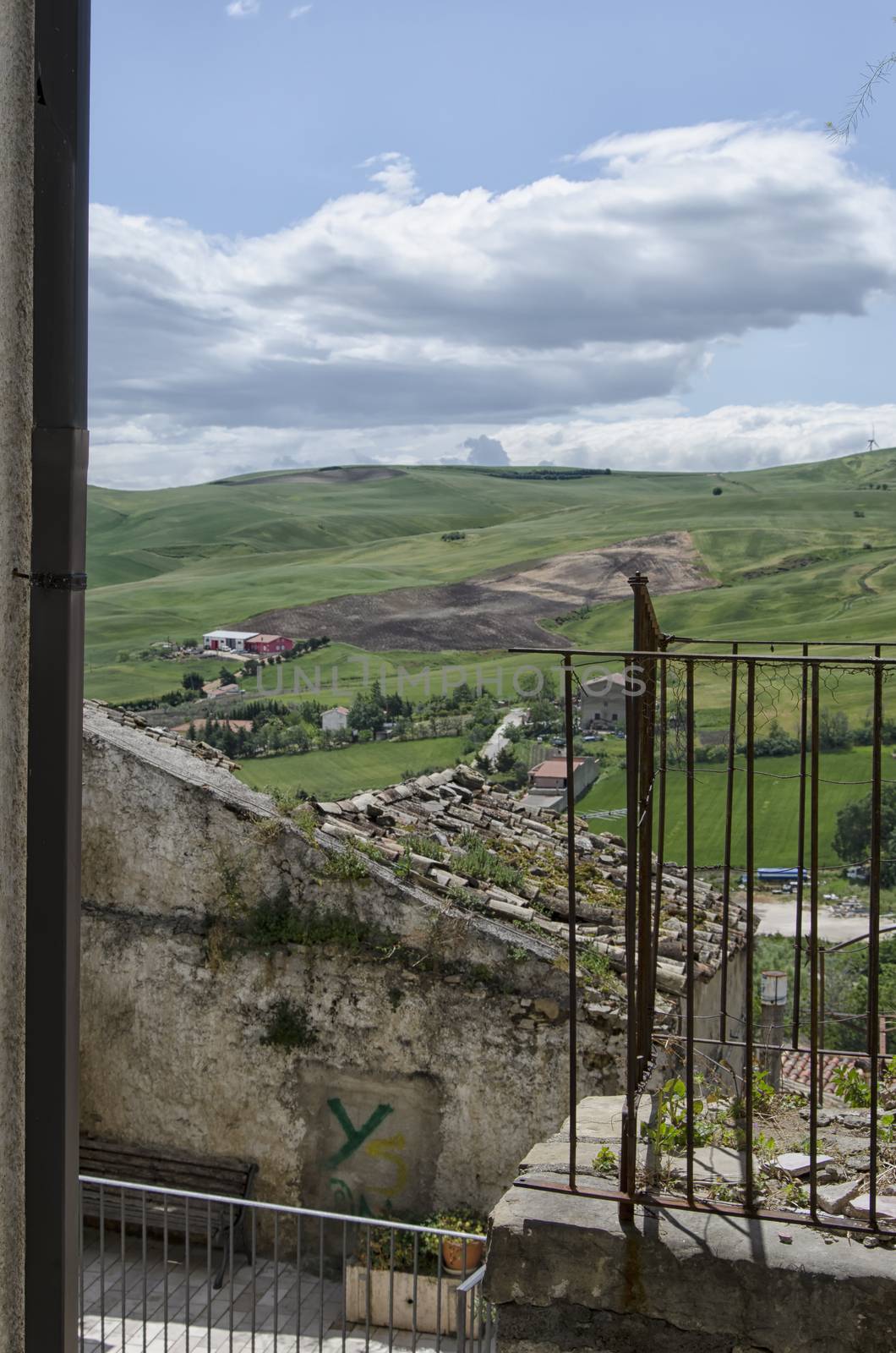 View of a typical hamlet of Southern Italy