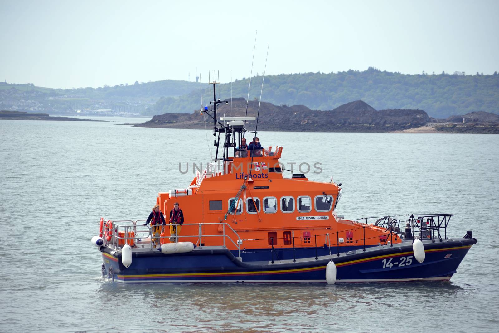 rescue lifeboat in cobh harbour by morrbyte