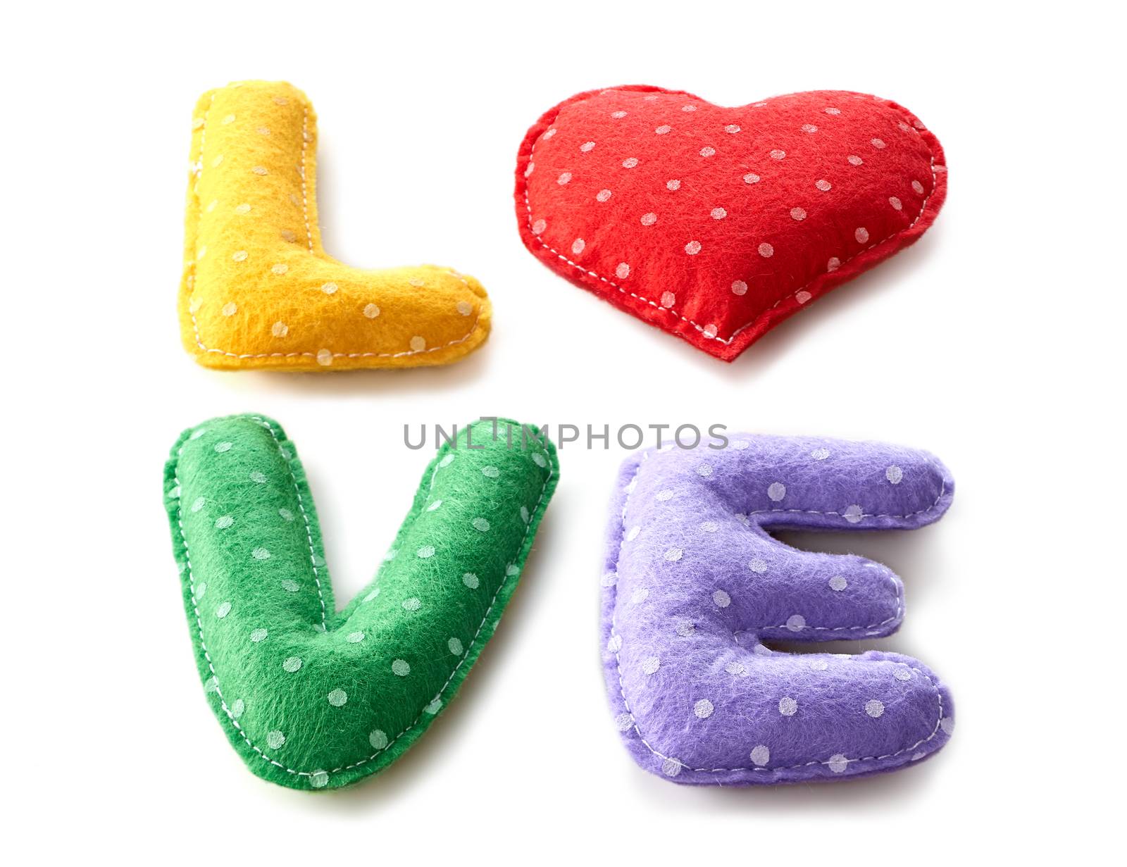 Love, Valentines Day. Word polka dots, heart,white by 918