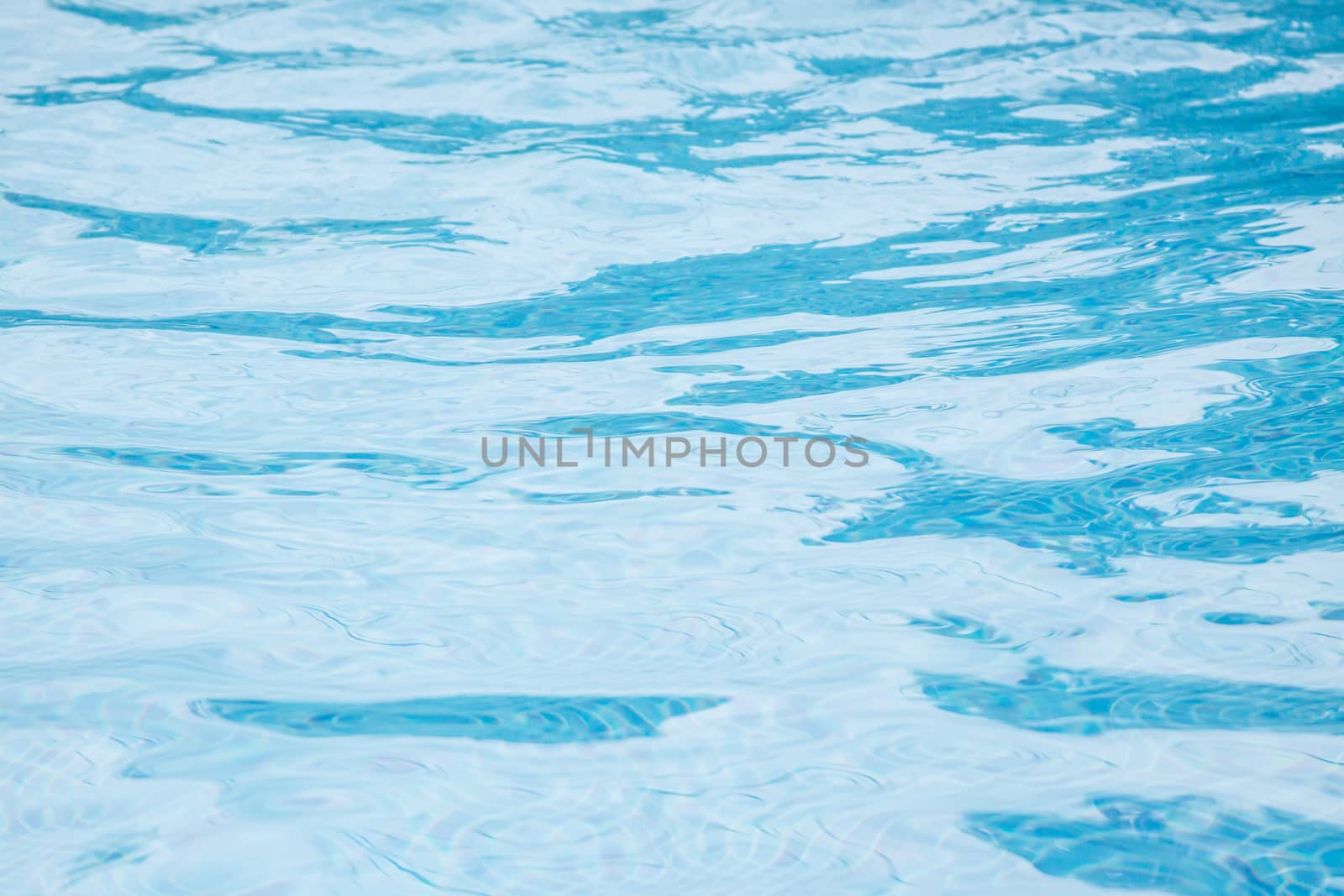 Blue ripped water in swimming pool by worrayuth