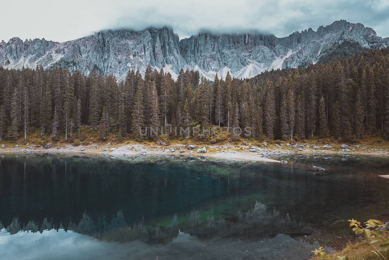 landscape the wild nature lake Misurina in the Alps