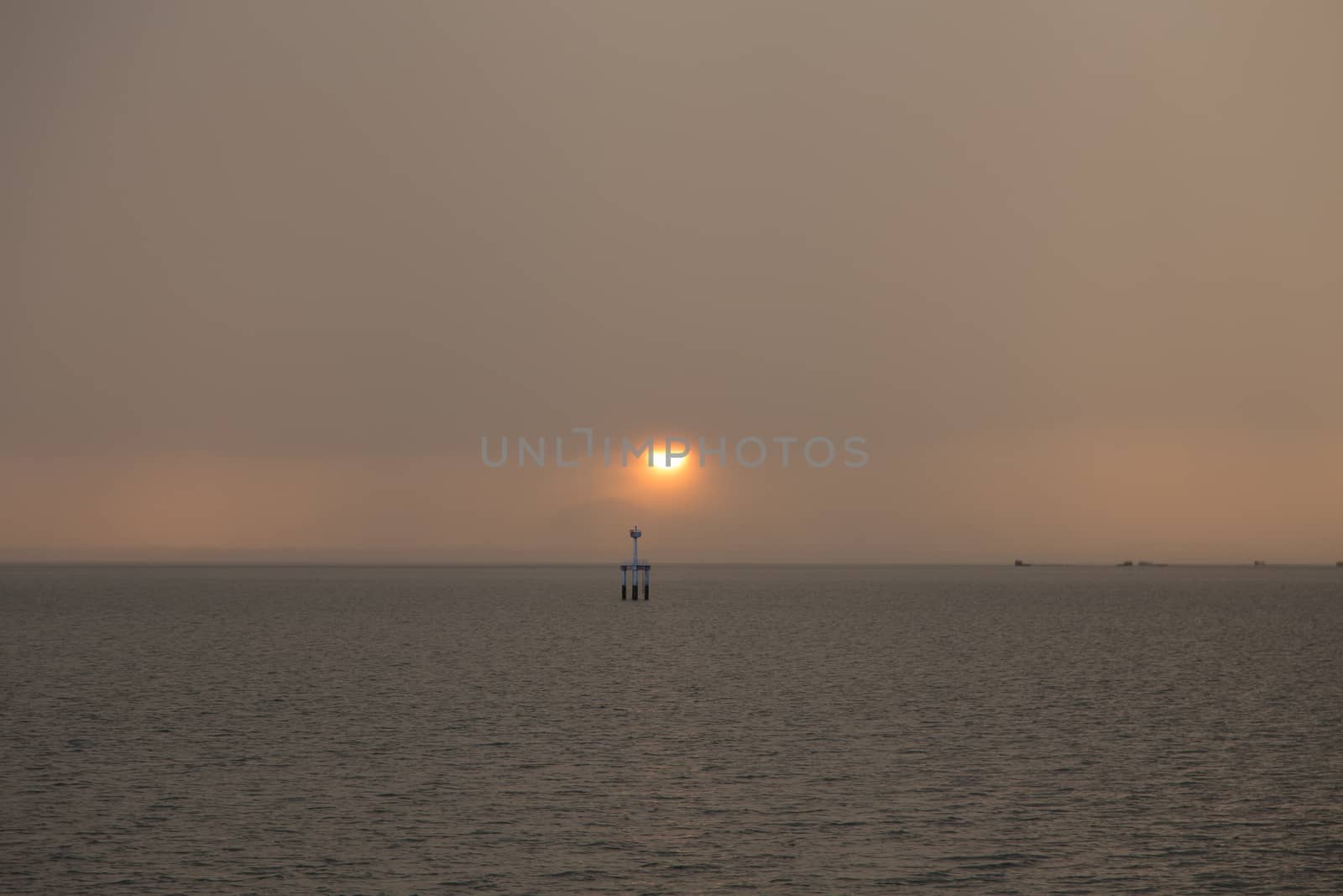 Beautiful sunset at andaman sea in nature