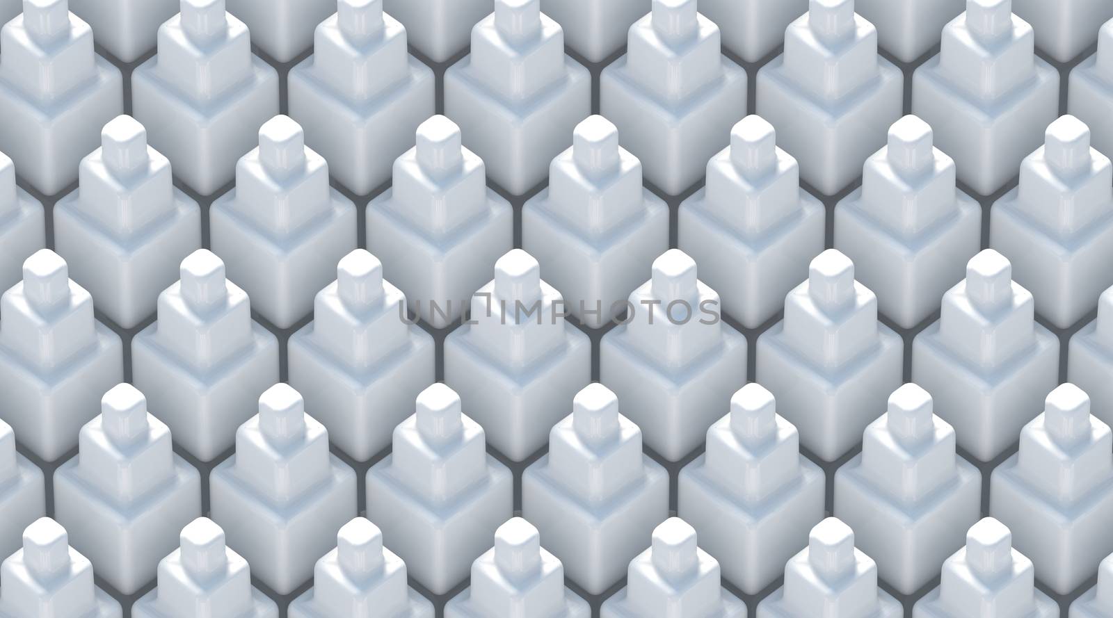 White gray abstract background. 3D render, soft shadows