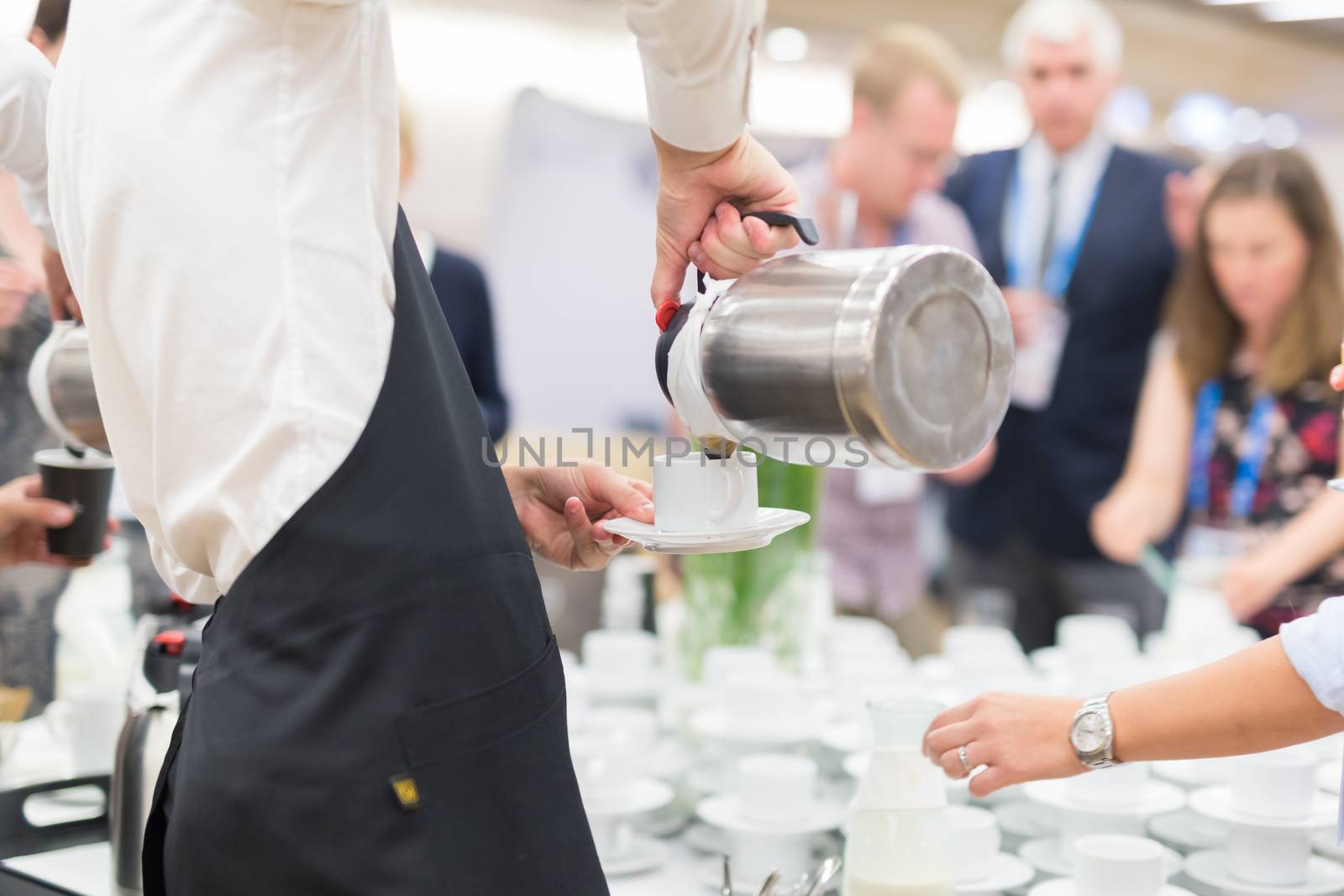 Coffee break at conference meeting. Business and entrepreneurship.