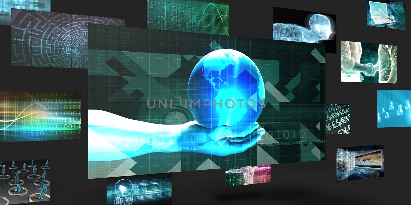World Domination Sales and Marketing Abstract Concept