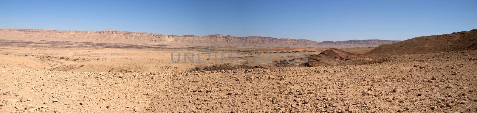 Wide angle panorama of Desert landscape by javax
