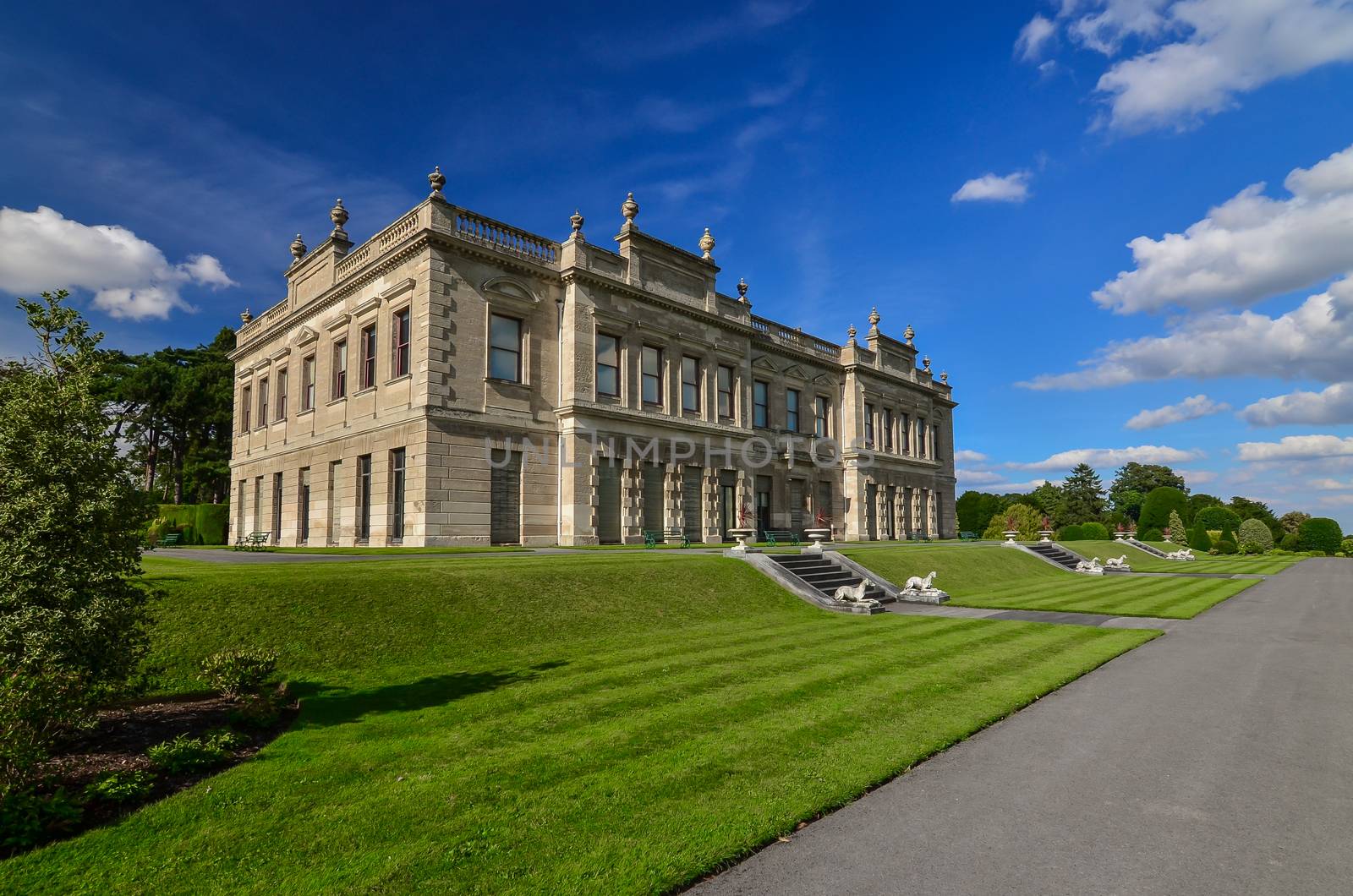 Photograph of an English 19th Century Stately Home, Brodsworth, South Yorkshire.