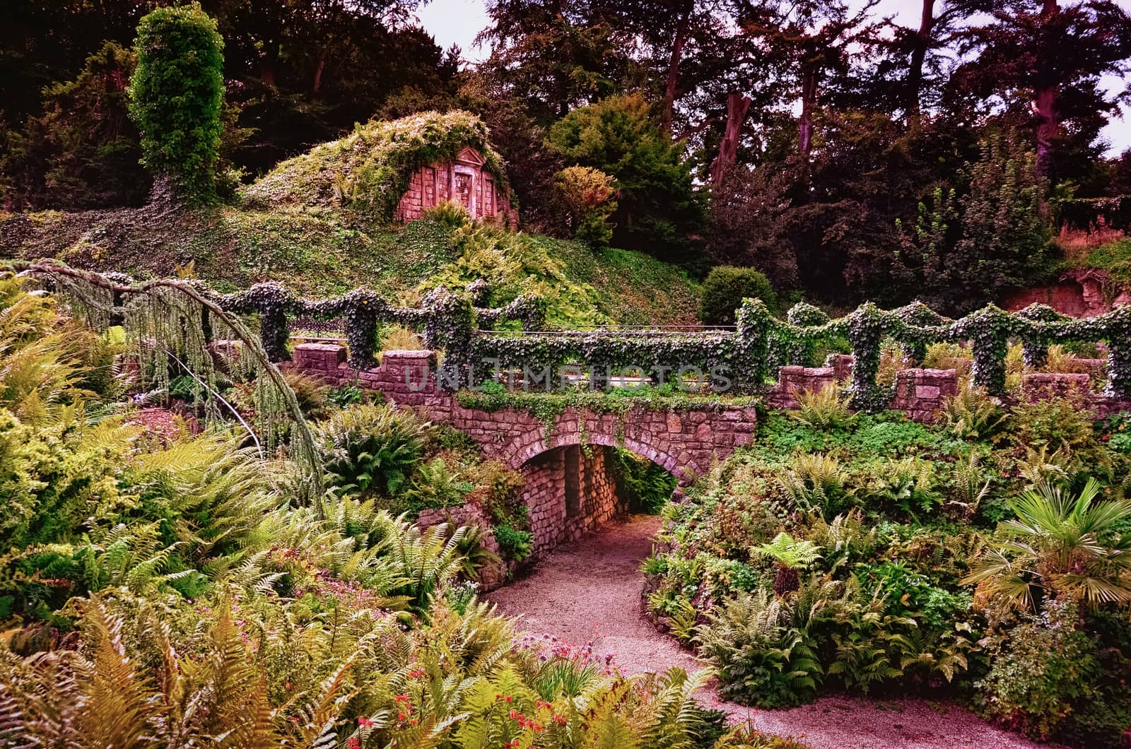 Brodsworth Hall Gardens in Doncaster, South Yorkshire. Used color effects.