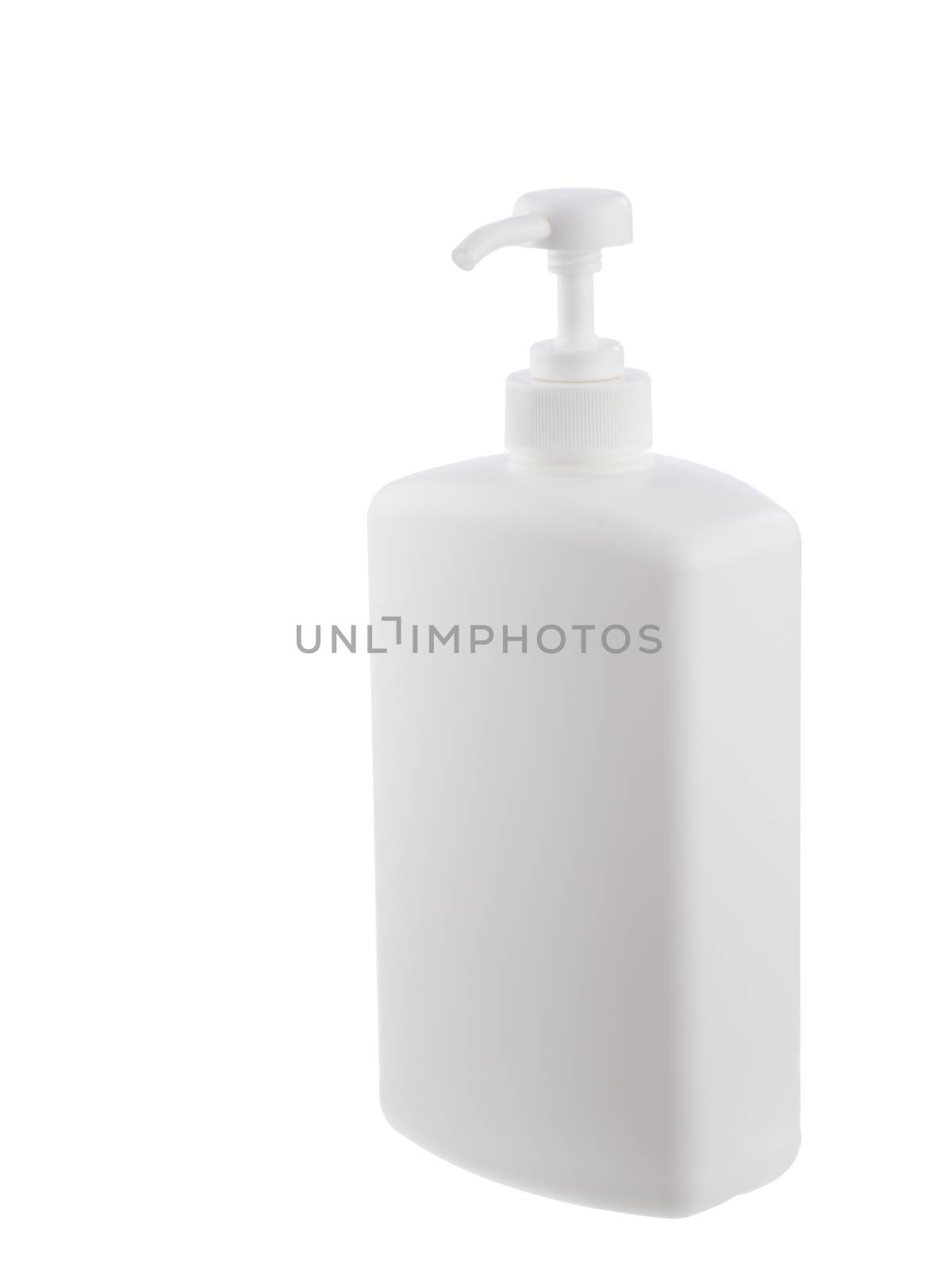 White liquid soap dispenser