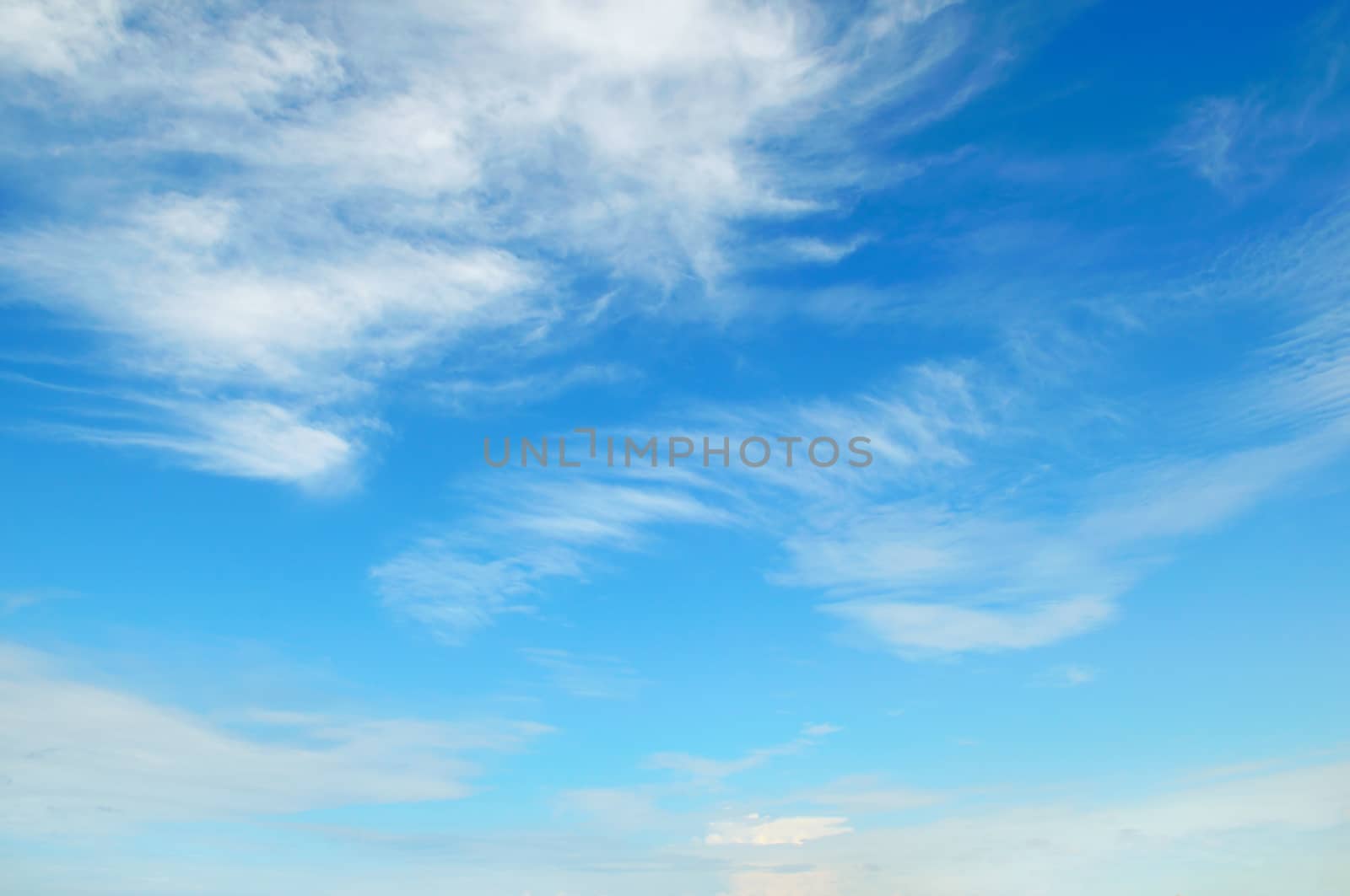 beautiful blue sky with light clouds