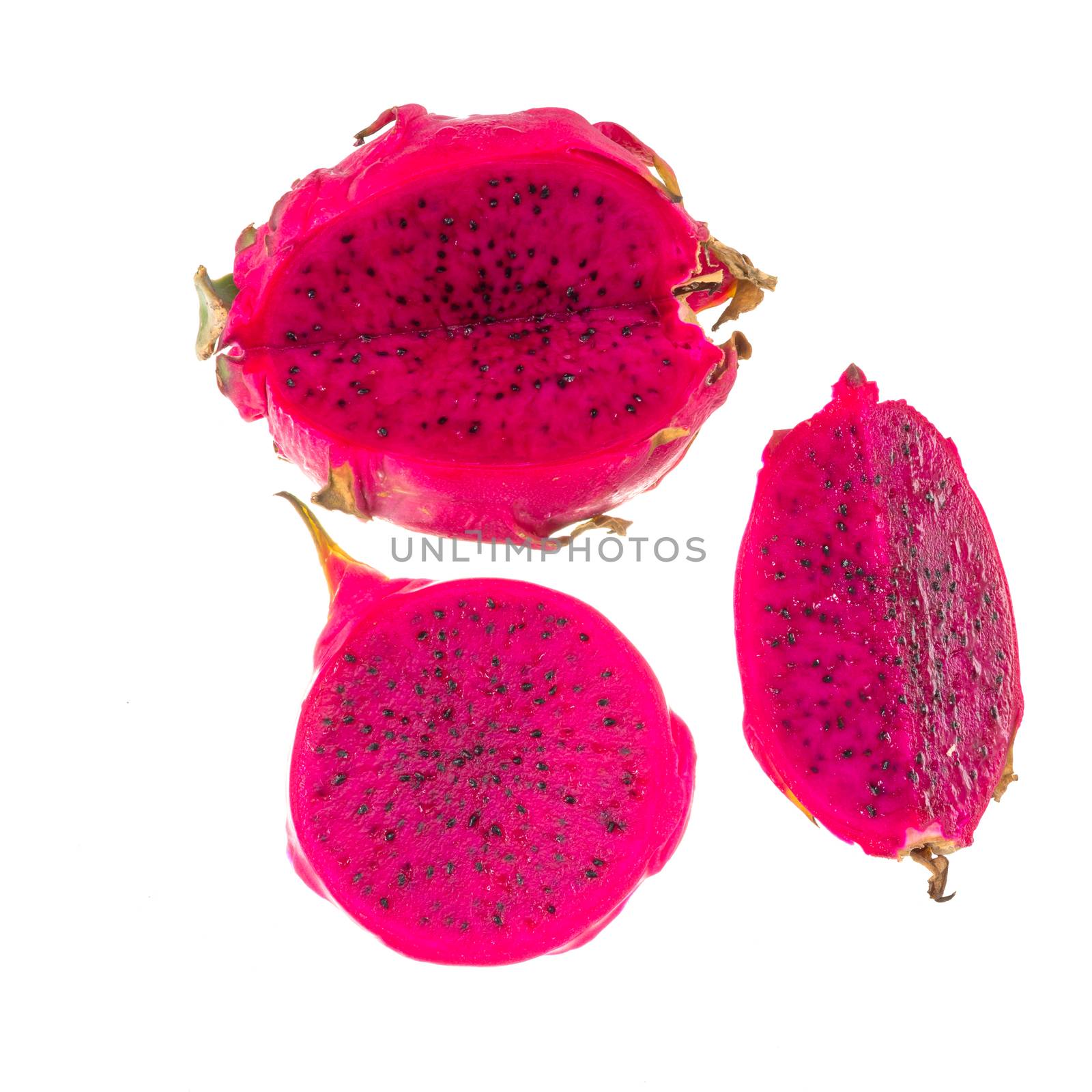 Dragon Fruit isolated against white background