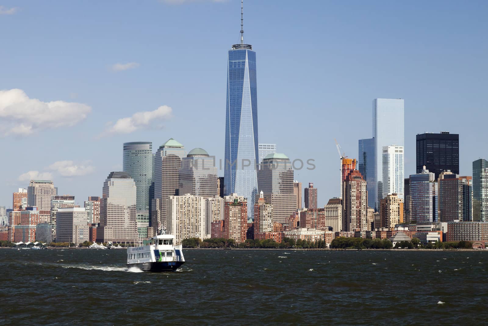 NEW YORK - OCTOBER 6: Freedom Tower in Lower Manhattan on Octobe by hanusst