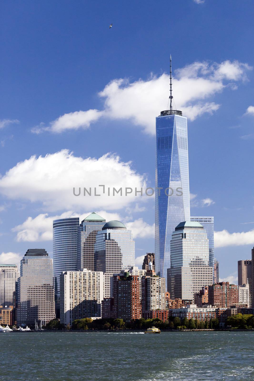 NEW YORK - OCTOBER 8: Freedom Tower in Lower Manhattan on Octobe by hanusst
