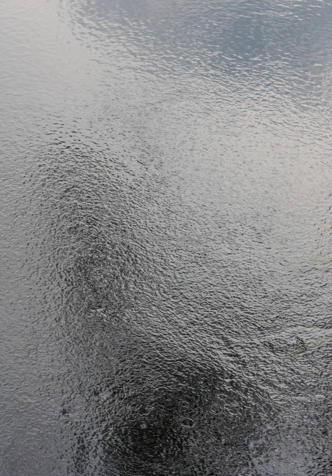 Strange waves on the river close to the shore. Interesting background.