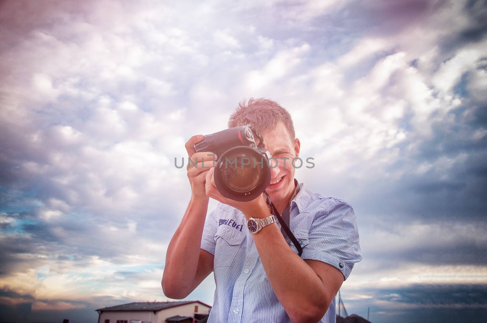 An image of nature photographer takes pictures