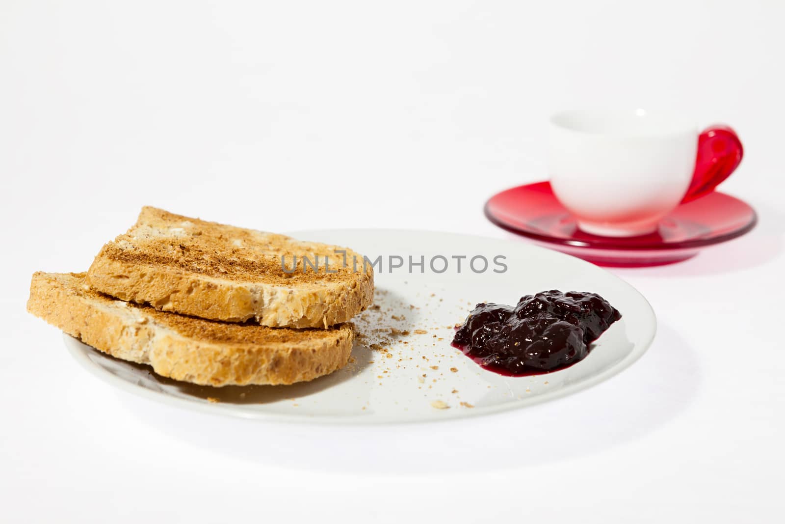 Coffee with jam and bread by LuigiMorbidelli