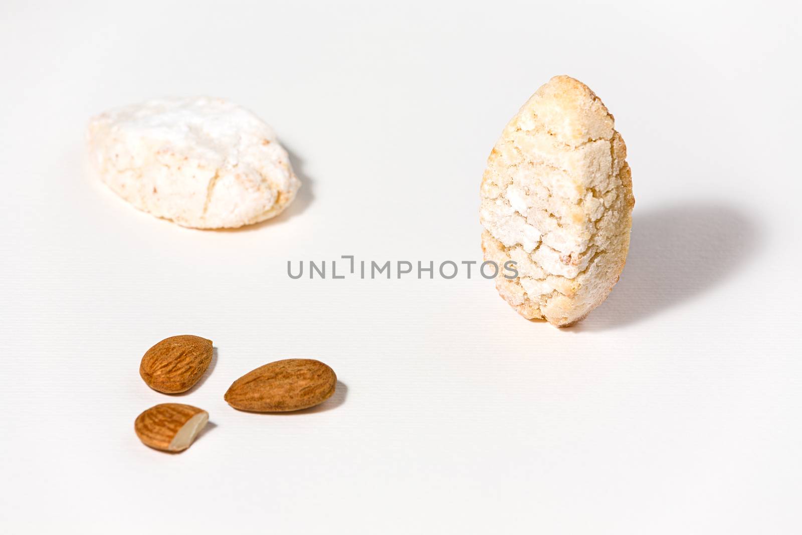 Ricciarelli of Siena on white background