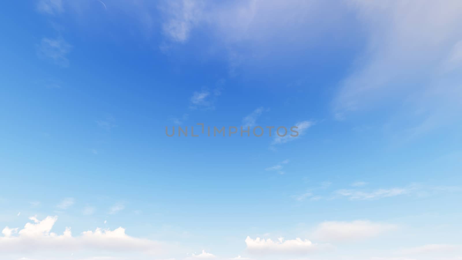 Cloudy blue sky abstract background, blue sky background with tiny clouds, 3d rendering

