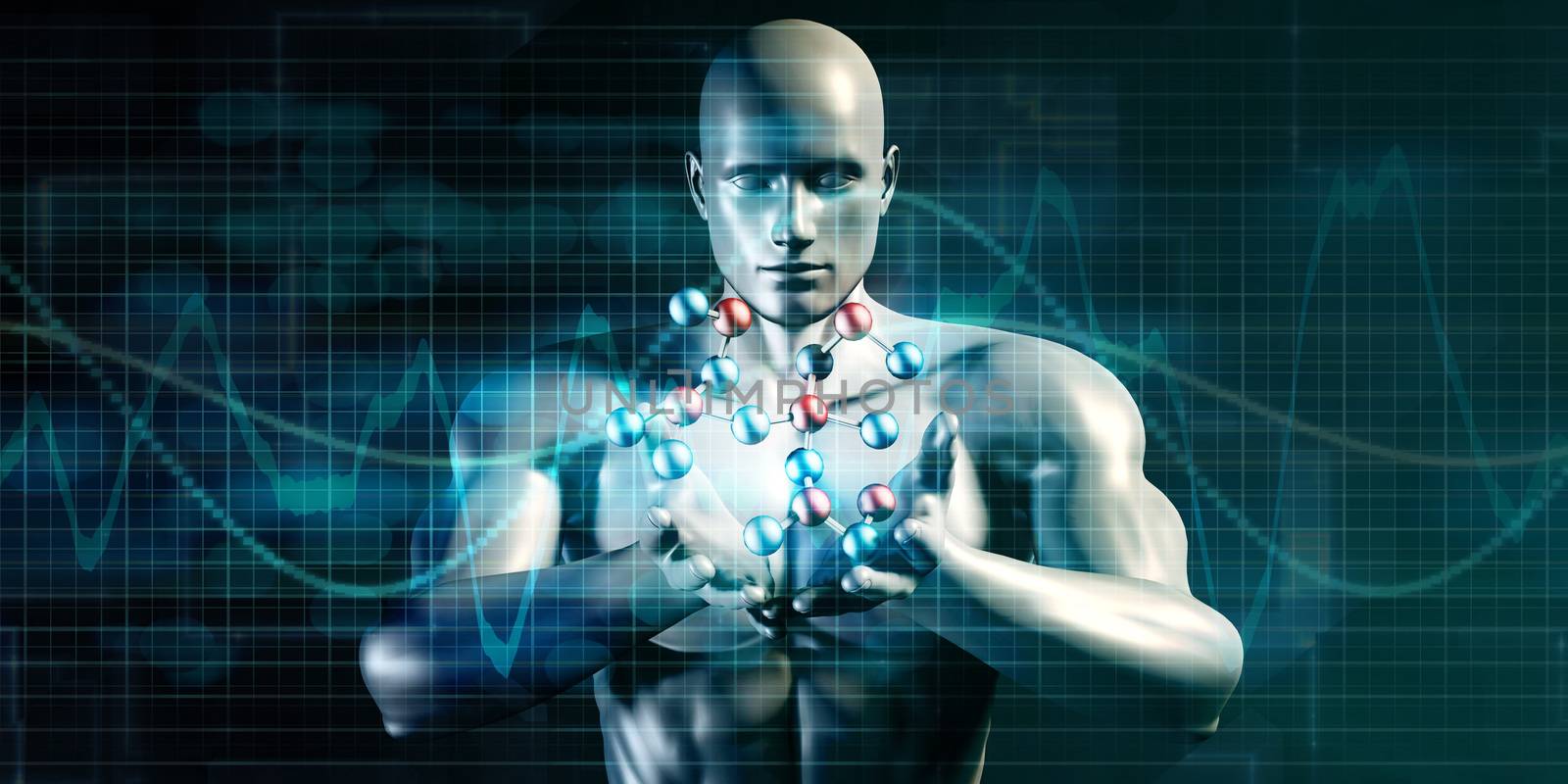 Futuristic Science Background of the Future Art