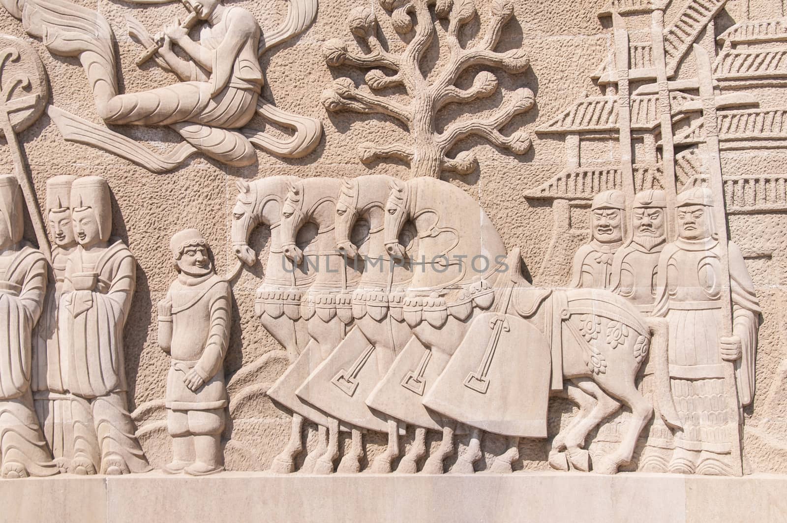 Chinese relief by Linaga