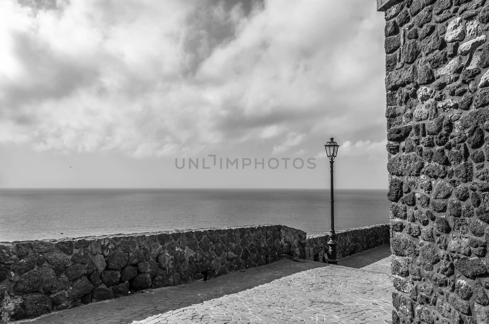 the beautiful alley of castelsardo old city - sardinia - italy