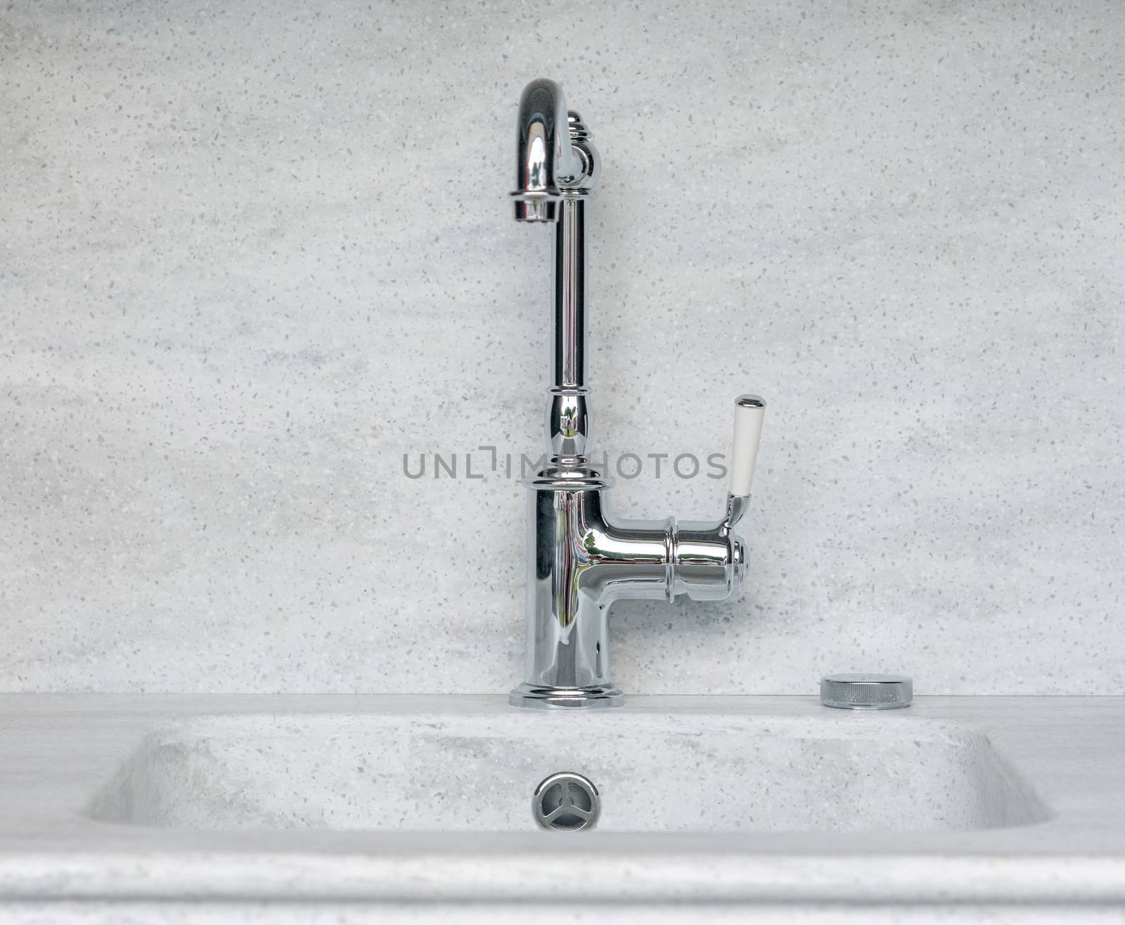 Vintage silver Polished Kitchen Faucet by vlaru