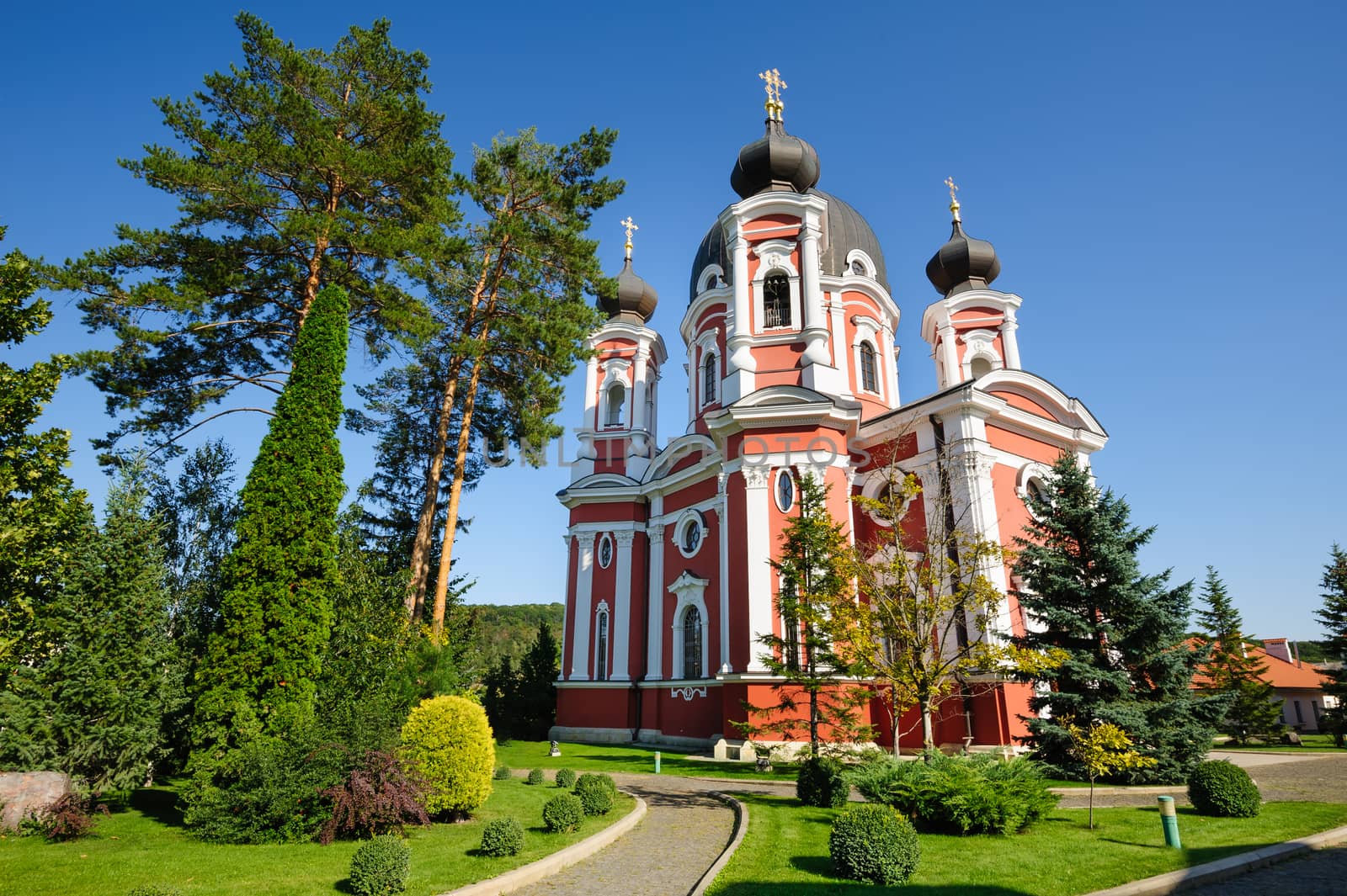 Main church in Curchi Orthodox Christian Monastery, Moldova